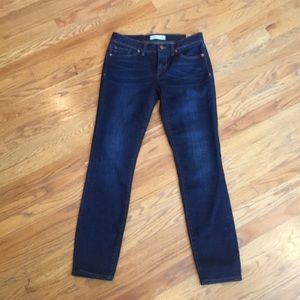 Madewell dark wash skinny skinny 9” rise NWT